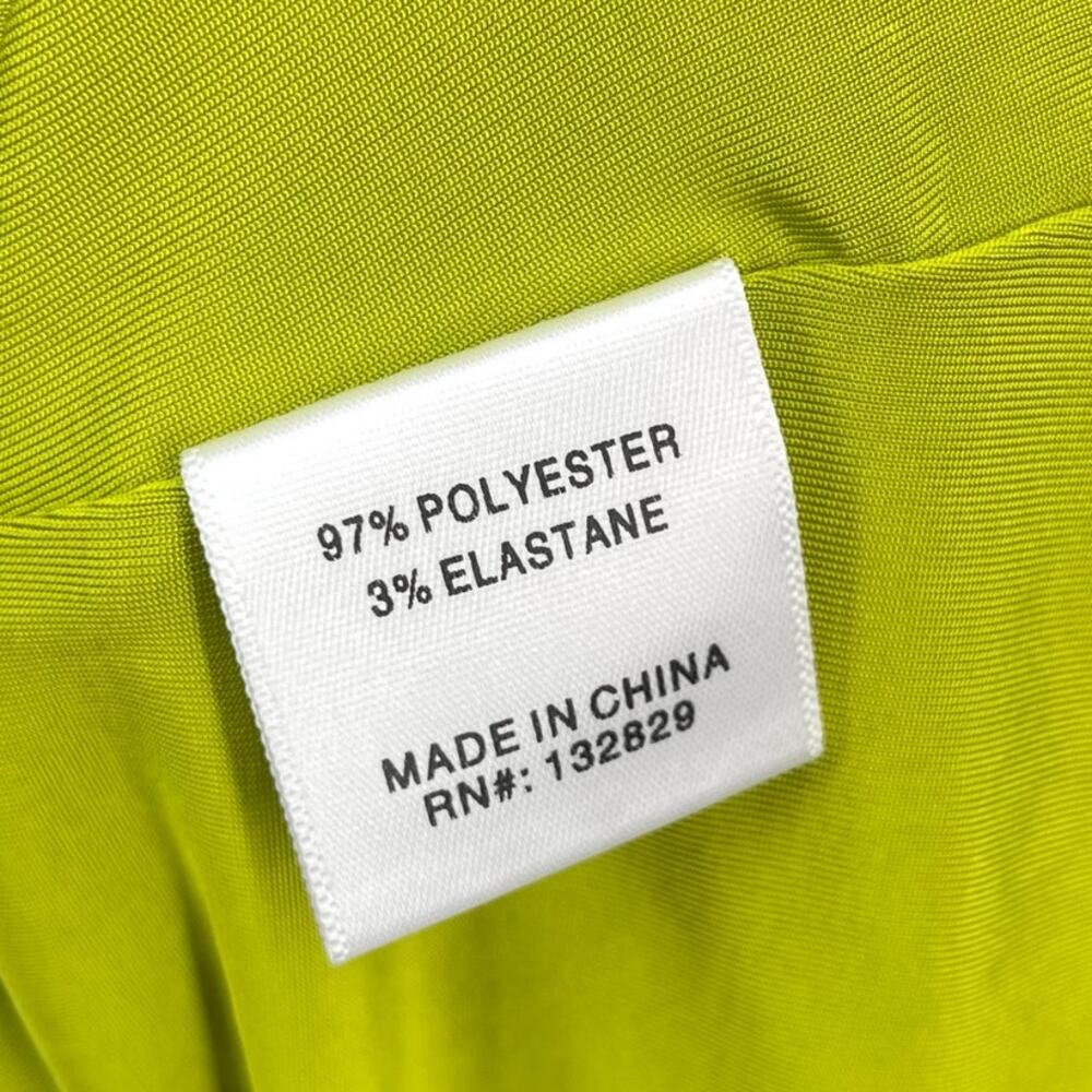 NBD | NWT The Evanna Gown in Green Chartreuse Belted Jersey Maxi Dress XXS - Picture 15 of 16